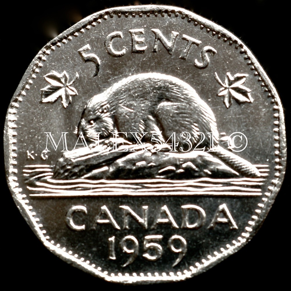 🇨🇦 ​CANADA 1959 NICKEL 5 CENTS UNCIRCULATED