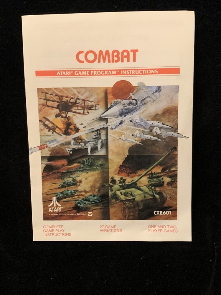 COMBAT - Game Program Instructions / Manual - ATARI 1977