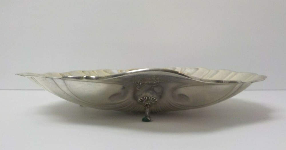 Reed & Barton Sterling Silver 12" Footed Shell Bowl / Dish, 655 grams