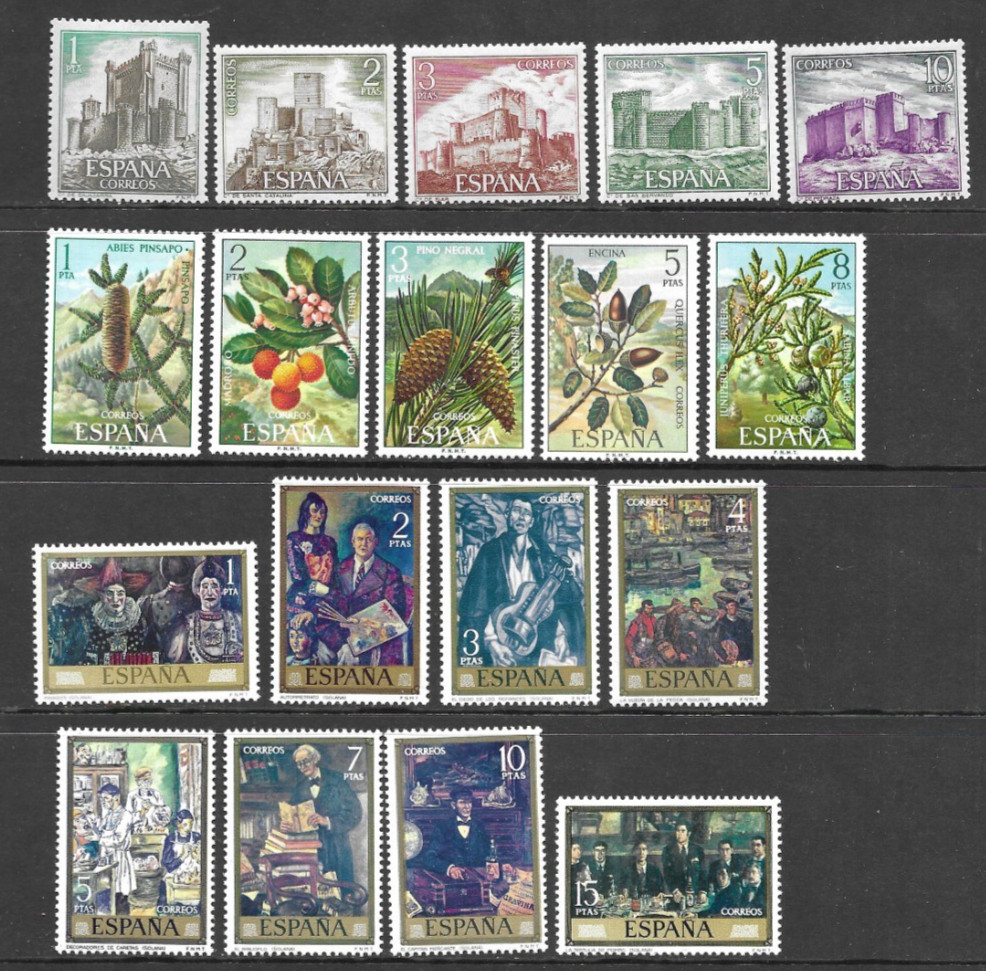 Spain 1972 Mixed Selection 18 x Values M/MM