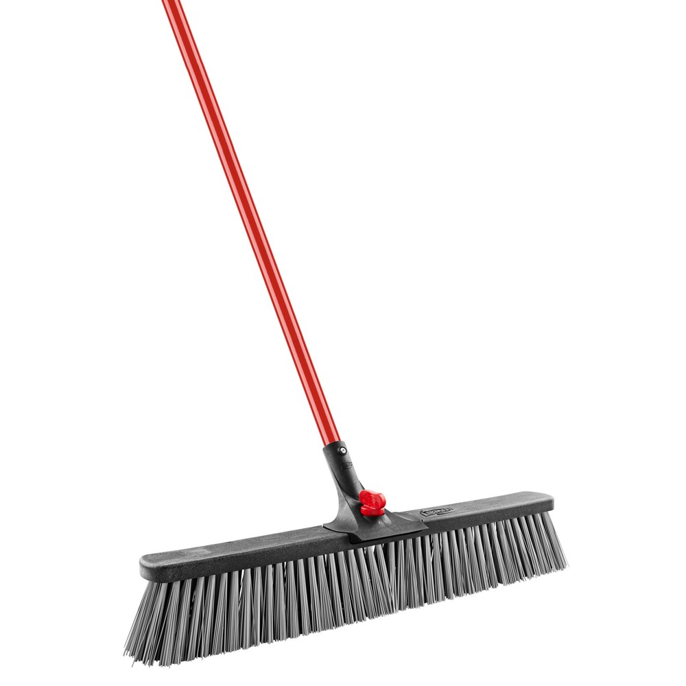 Libman 24in. Rough Surface Push Broom, 60in.L Handle, Model# 879