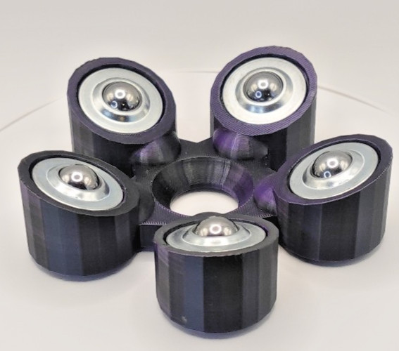 Bowling Ball Spinner Cup - Black and Purple