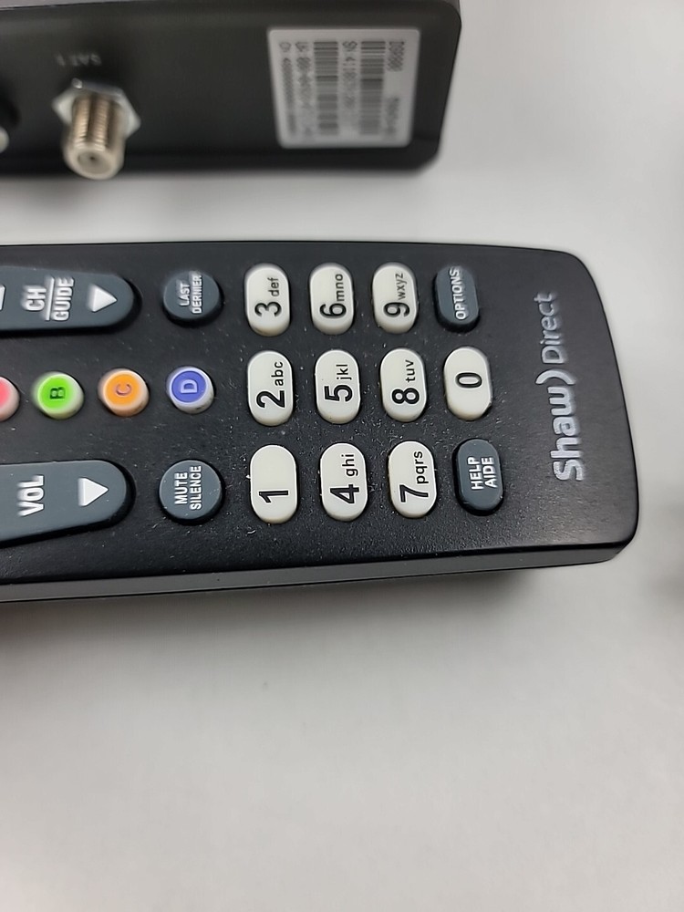 Shaw Direct HDDSR 800 Satellite Receiver With Remote, Power Adaptor Read