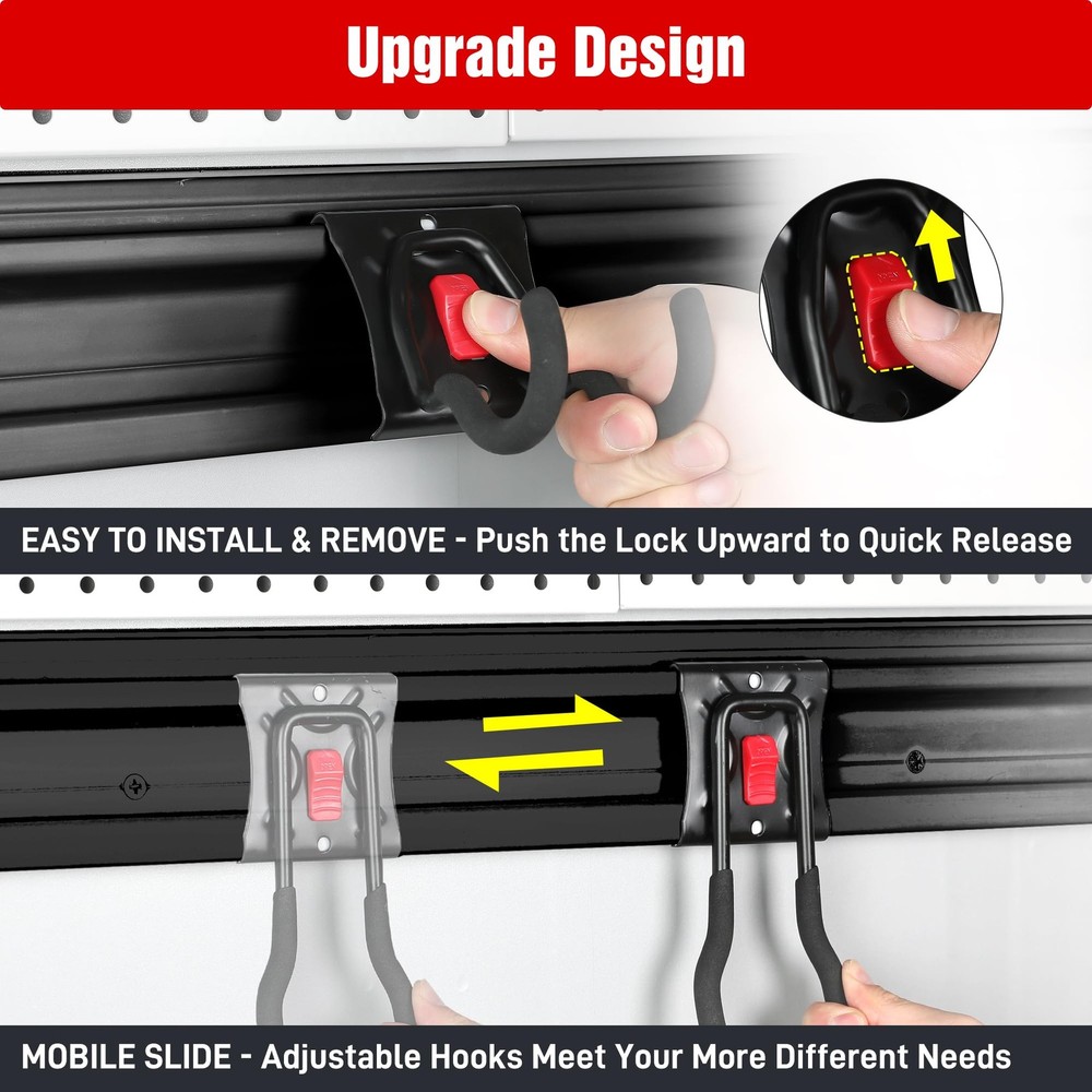 WORKPRO Garage Tool Organizer Wall Mount, Organization Garden Black