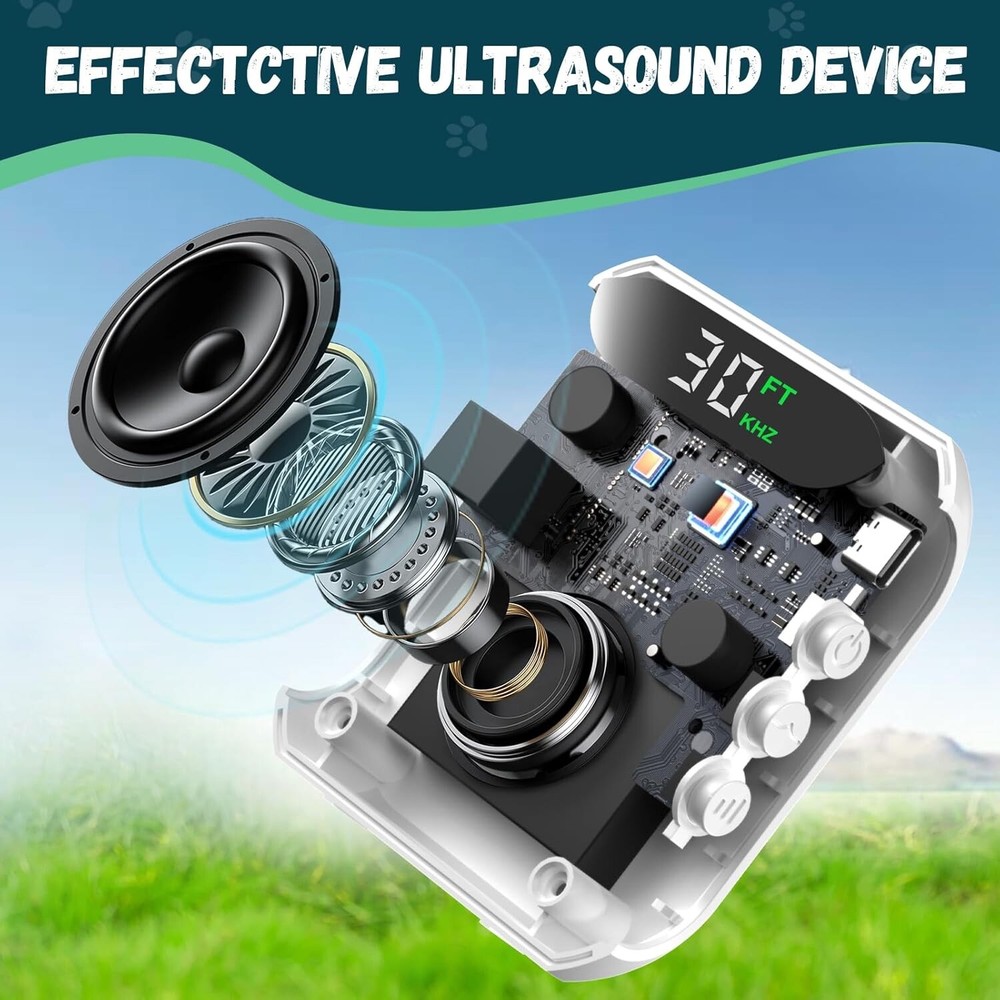 Anti Barking Devices, 30FT Effective Range and 3 Adjustable Modes, Rechargeable