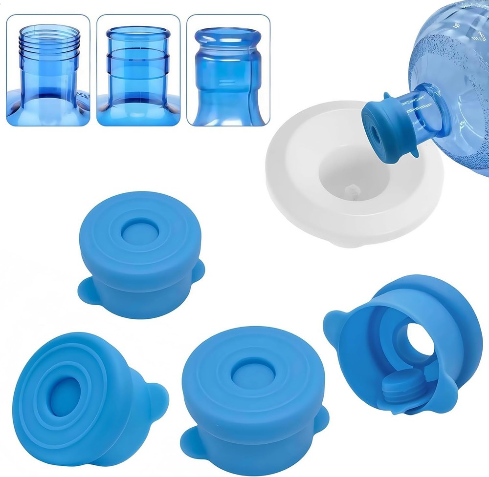 Reusable 3 and 5 Gallon Water Jug Lid Replacement,Leak-Proof Silicone Cap for...