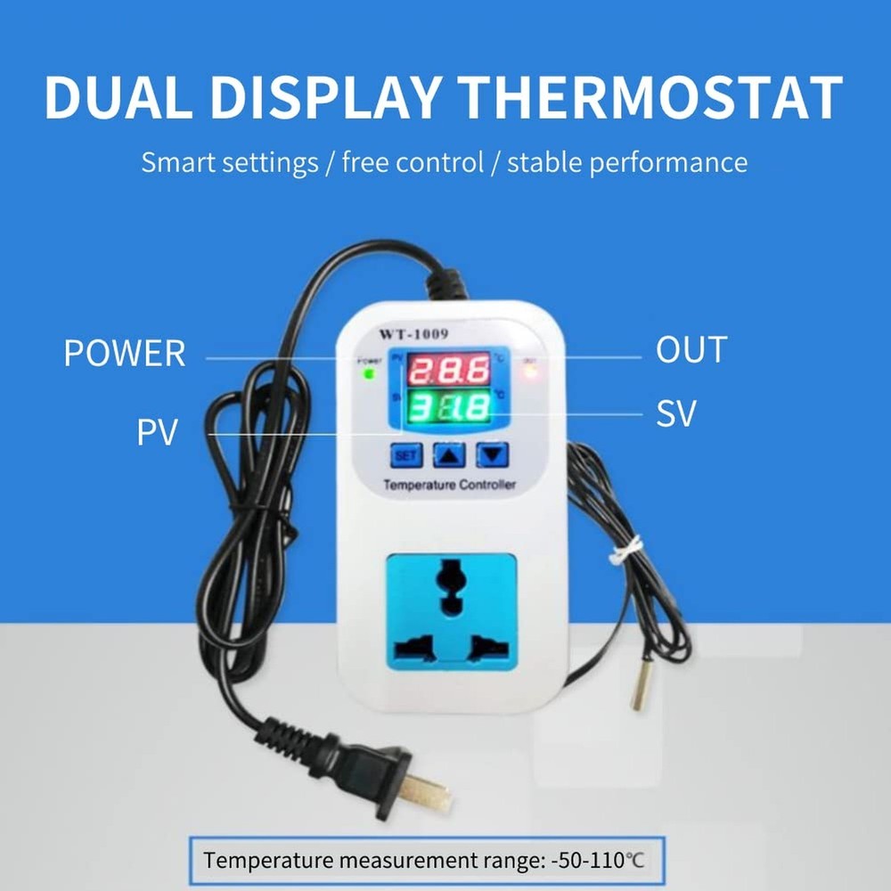Thincol Digital Temperature Controller,Centigrade Thermostat Controlled Outle...