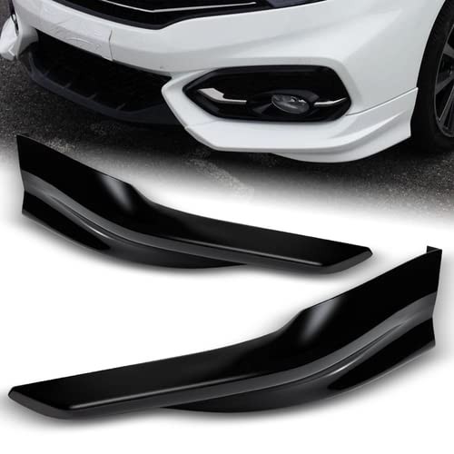 HK5 2 Pieces HFP Style Polyurethane Front Bumper Lip Spoiler Unpainted Black