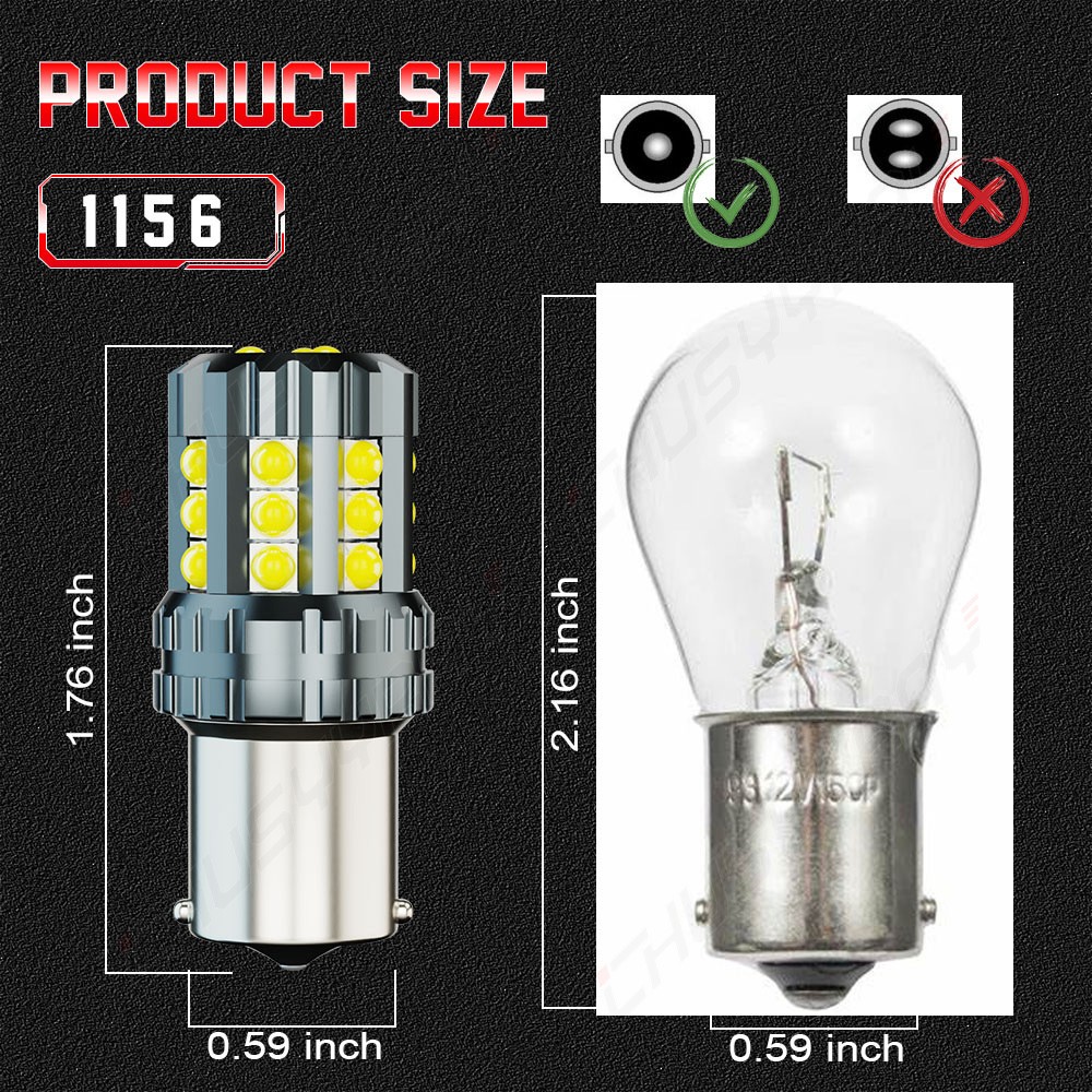 LED 1156 Reverse Light Backup Super Bulbs Bright White 6000K 5000LM
