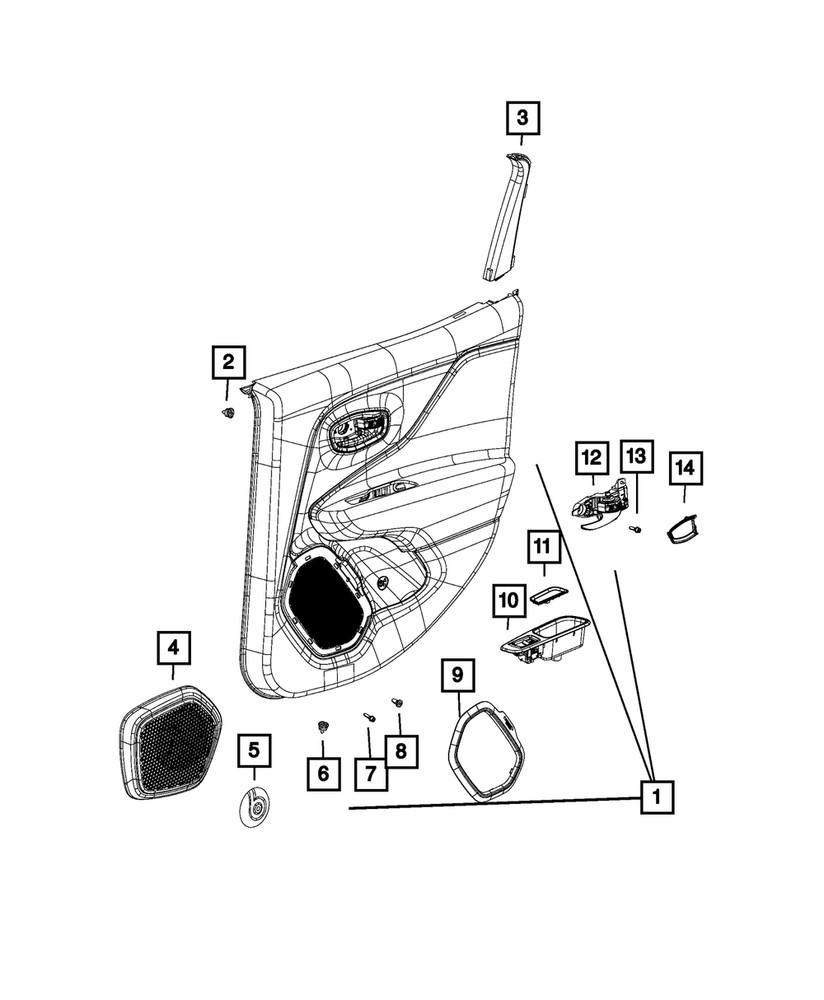 Genuine Mopar Door Panel Attaching Pin 6511618AA