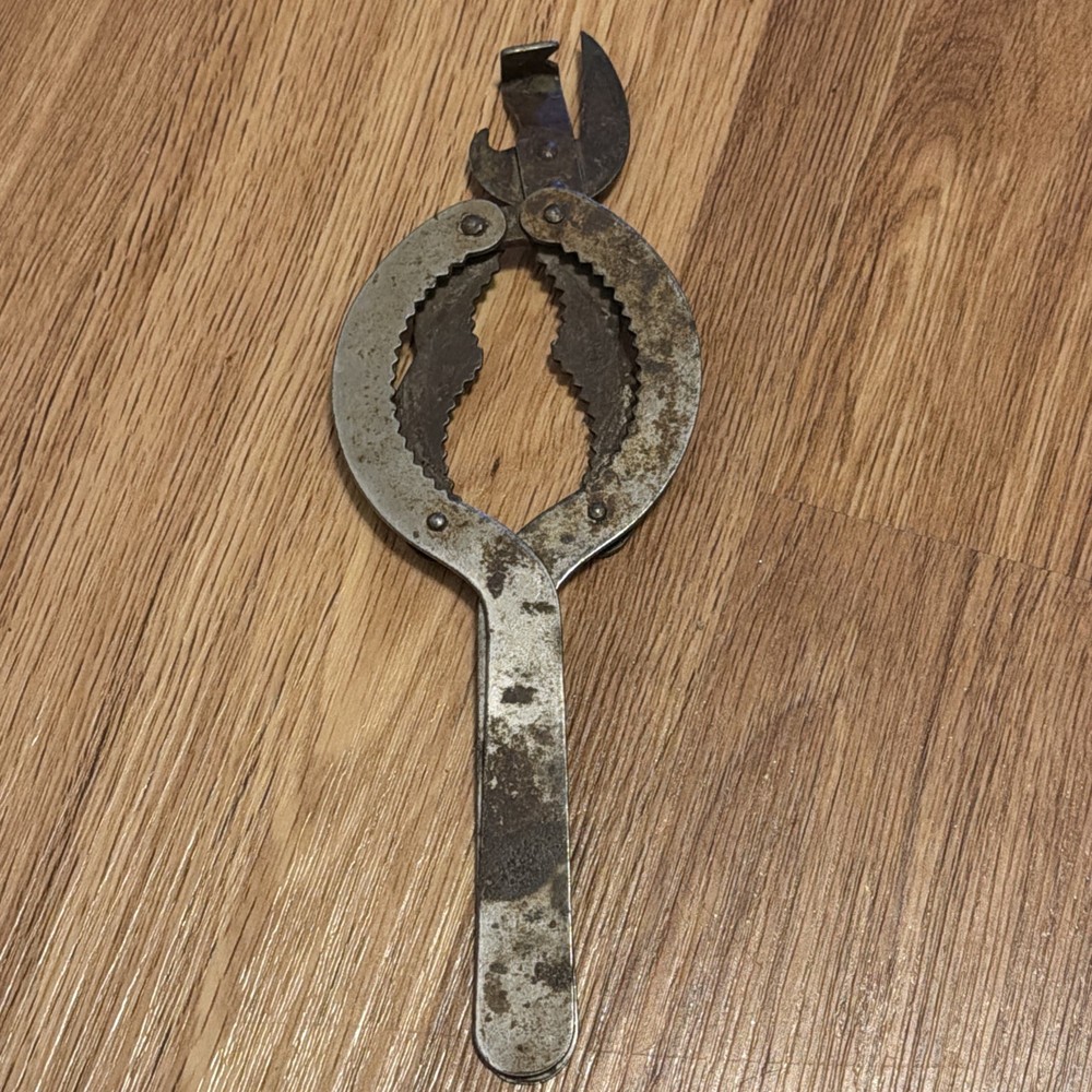Vintage Kitchen Tool Unique Hand Held Manual Multiple Size Jar & Can Opener