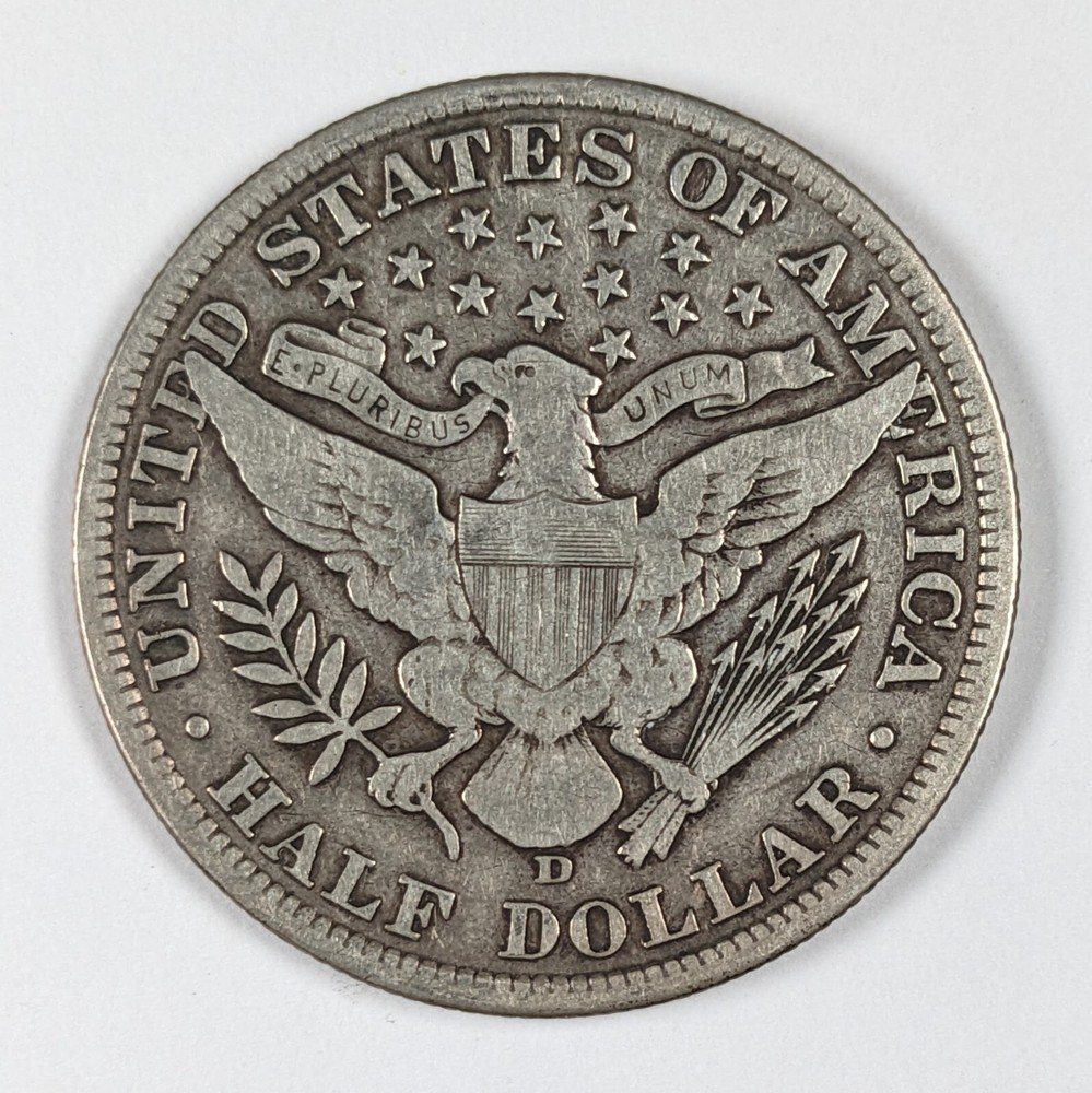 1906 D Barber Silver Half Dollar