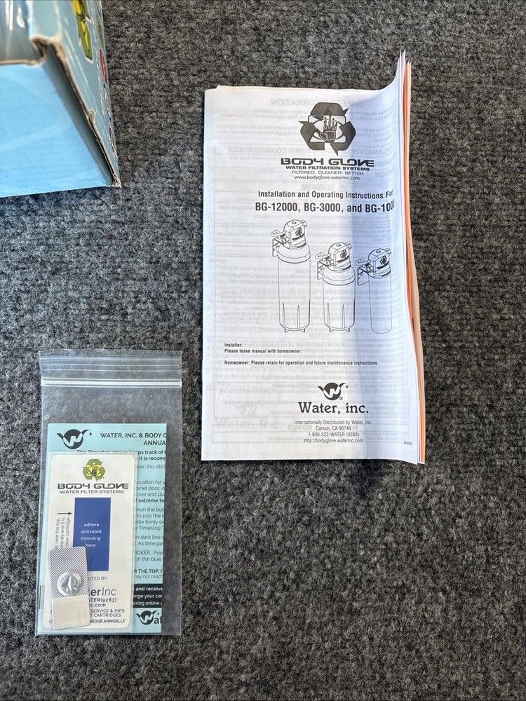 Genuine Body Glove BG-1000 Water Filter System OEM. Clean Safe Drinking Water
