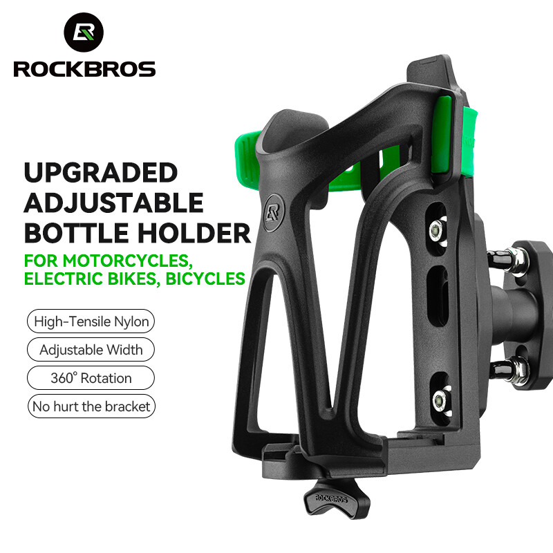 ROCKBROS Motorcycle Water Holder Adjustable Ebike Handlebar Bottle Cage