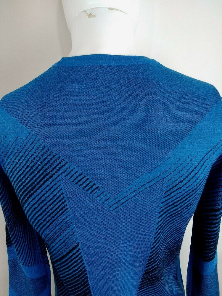 SmartWool Men Intraknit Thermal Merino B/L Pattern Crew Blue Medium 16407-K25