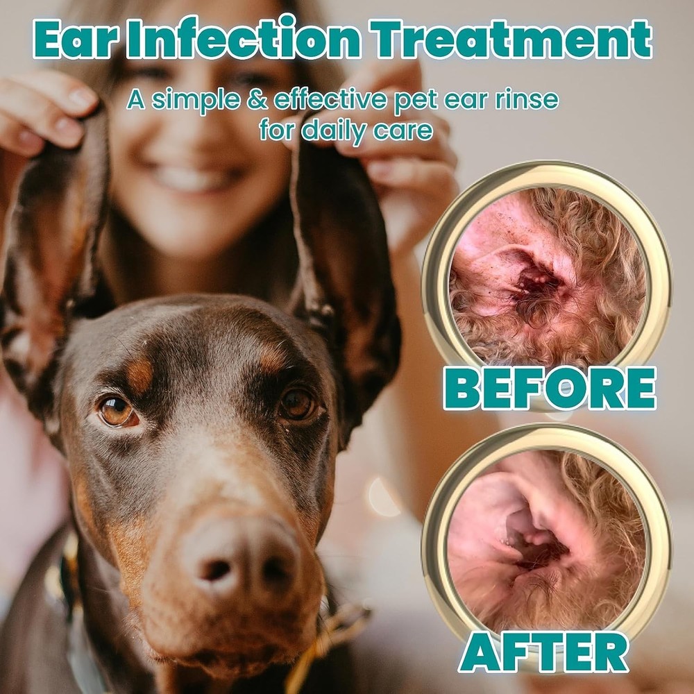 Unscented Dog Ear Cleaning Solution - 4 Fl Oz, Non-Irritating & Effective Care