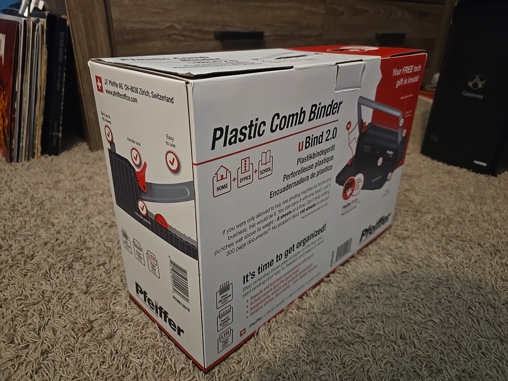Plastic Binding Machine uBind 2.0, Punches up to 8 Sheets at a Time & Binds 150