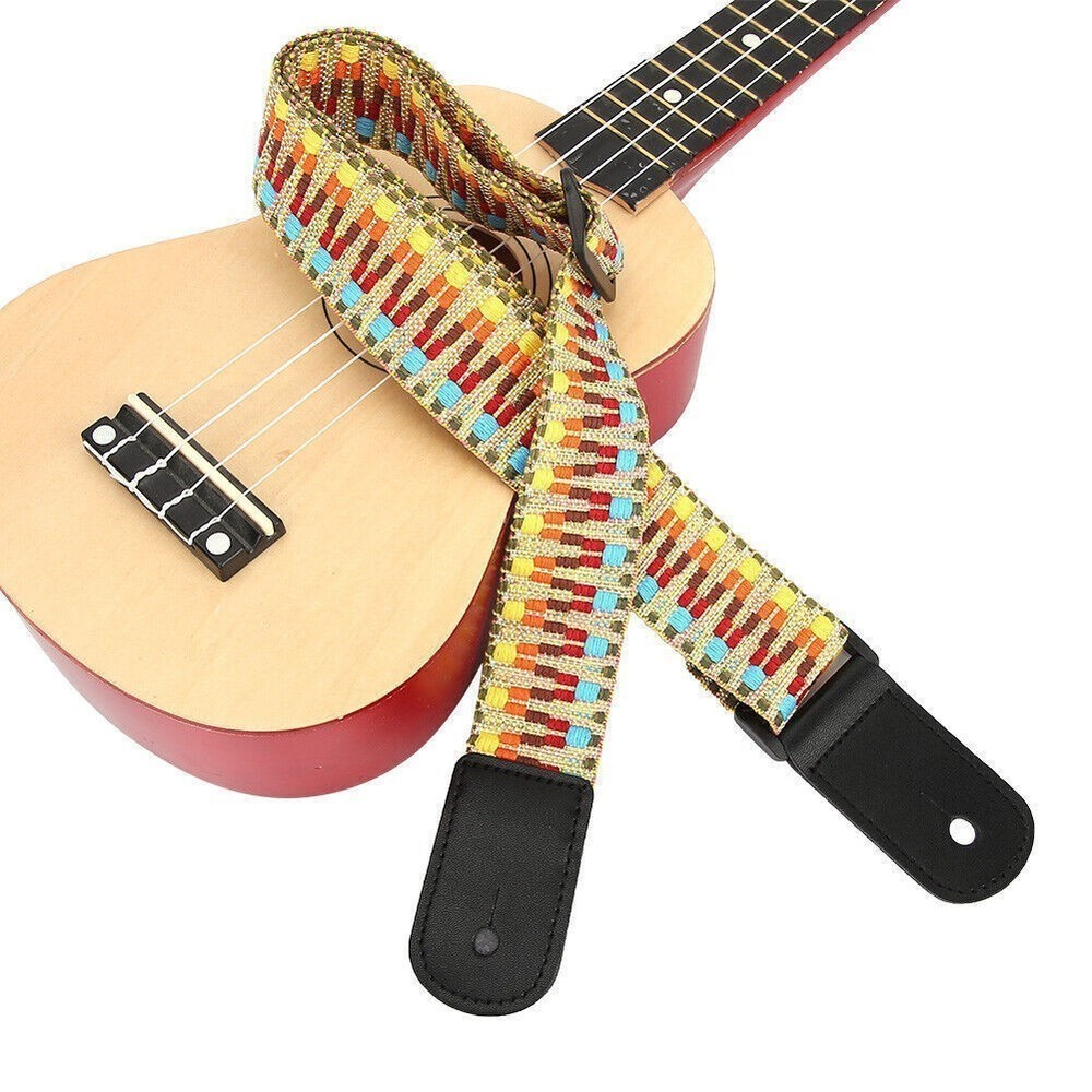 Exotic Rainbow Adjustable Ukulele 4 String Hawaii Guitar Shoulder Strap