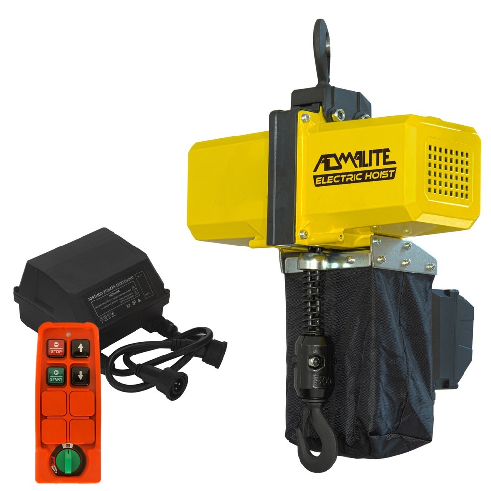 ADMALITE - 1/2 Ton Mini Electric Chain Hoist with Wireless Remote Control System