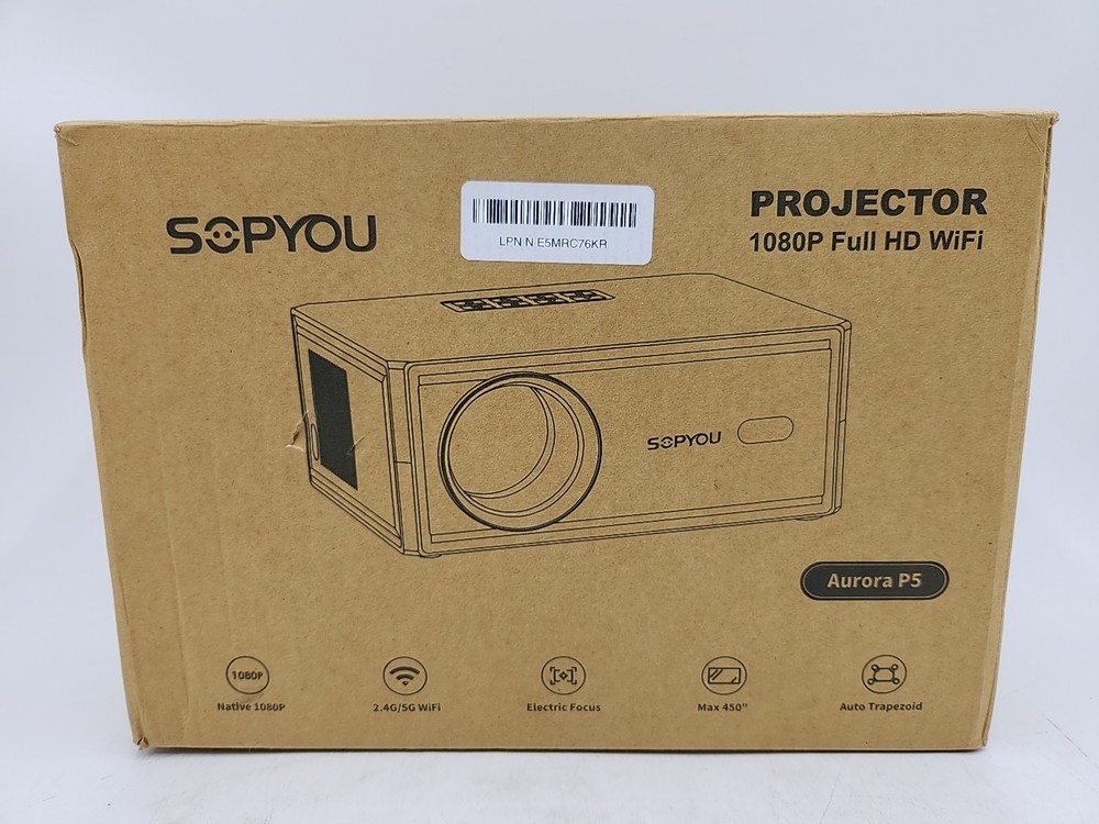 NEW Sopyou Projector With WiFi & Bluetooth