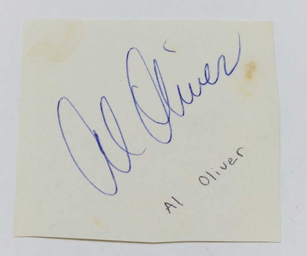 Al Oliver cut autograph