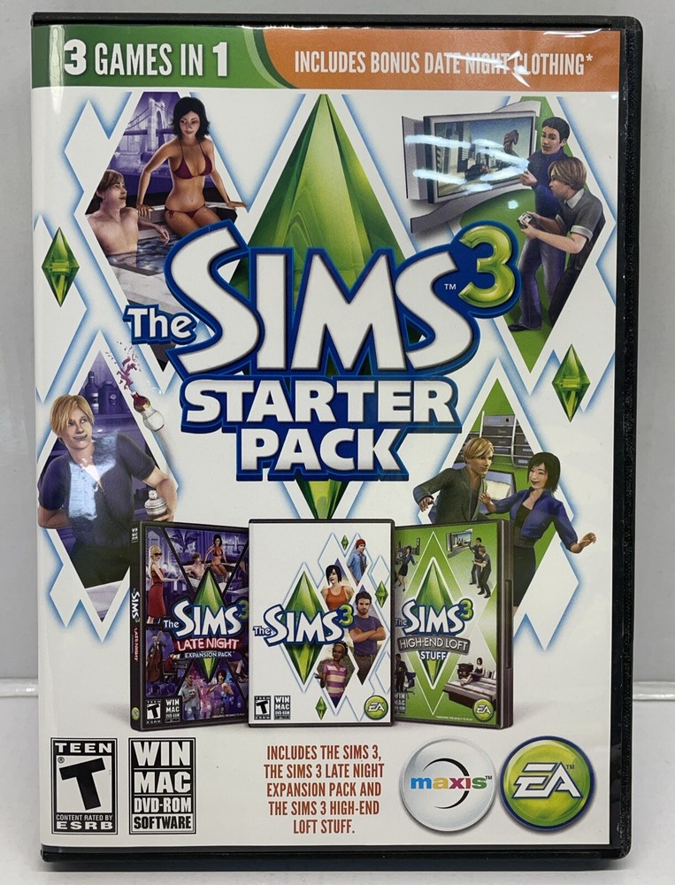 The Sims 3 Starter Pack PC (Case, Manuals, & Discs) See Description & Photos!