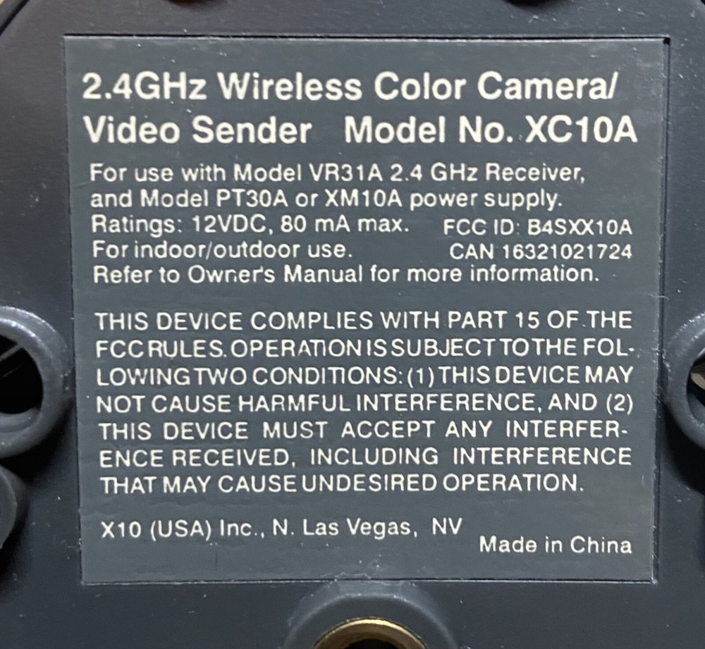 Home Sentinel CMOS Wireless 2.4 GHz Security Camera/Receiver Set w Extra Camera