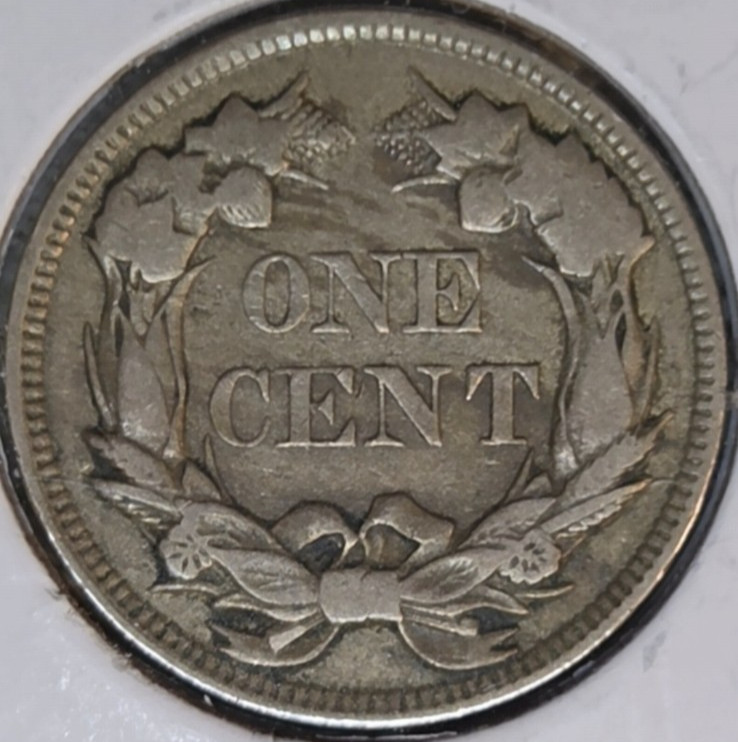 1857 Flying Eagle Cent VF or VF+. Free Shipping.