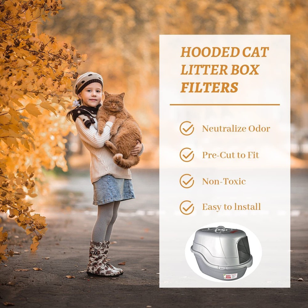 20Sheets Universal Activated Carbon Filters Cat Litter Boxes Charcoal Filter Mat