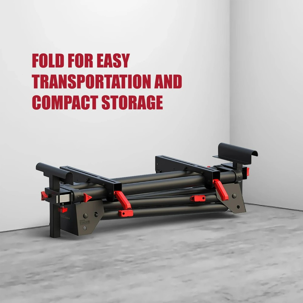 Hyper Tough Hyper Stack Heavy Duty 500-lb Miter Saw Stand, Supports 10' Boards