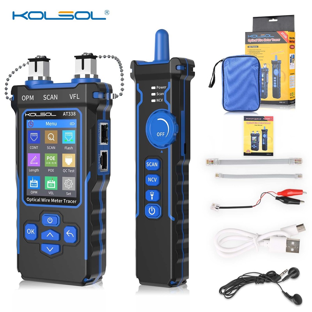 Network Cable Tester Line Finder Rechargeable LCD Wire Tracker Meter From USA