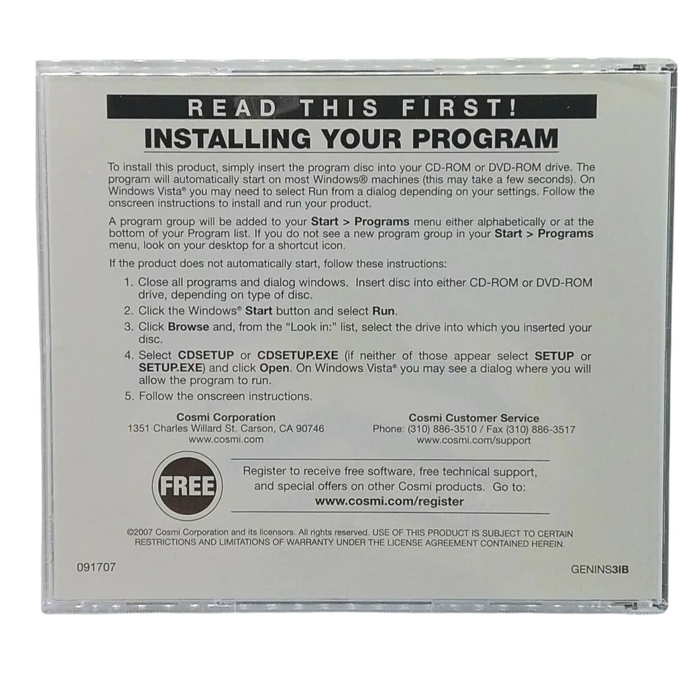 Mega Sudoku Plus PC CD-ROM 2008 Cosmi Games