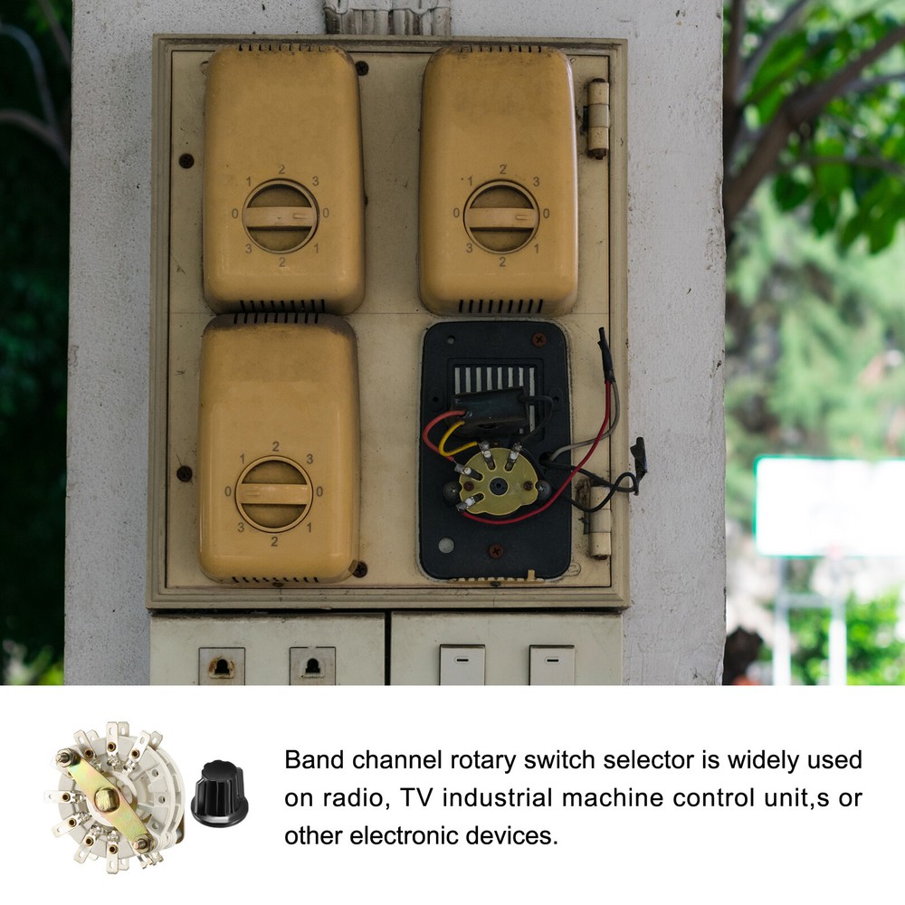Band Rotary Switch 2P8T 2 Pole 8 Position Selectable 2 Deck