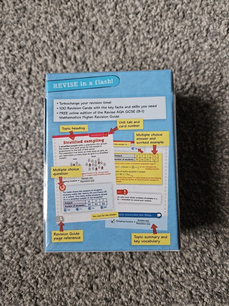 Pearson AQA Mathematics GCSE Higher Revision Cards