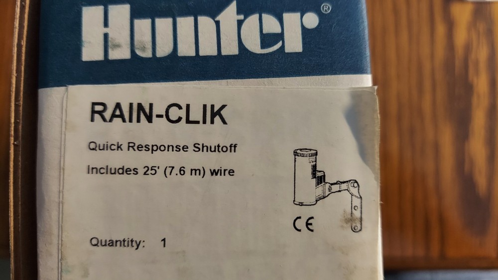 Hunter Rain-Clik Rain Sensor Shut-Off - Hardwired for Irrigation Systems - New