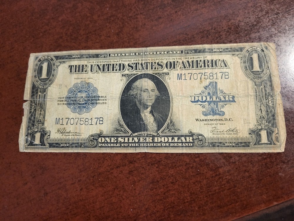 1923 Silver Certificate 1 Dollar, Large note     inv03    m35
