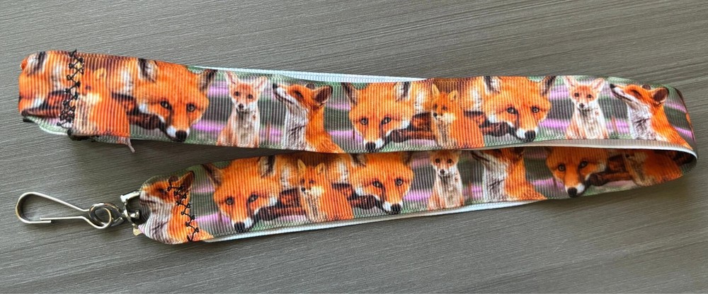 Foxes 18” Ribbon Lanyard
