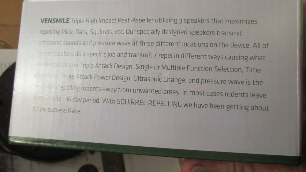 Duo Triple-Rodent-Repeller, Repels Mice & Rats & Squirrels