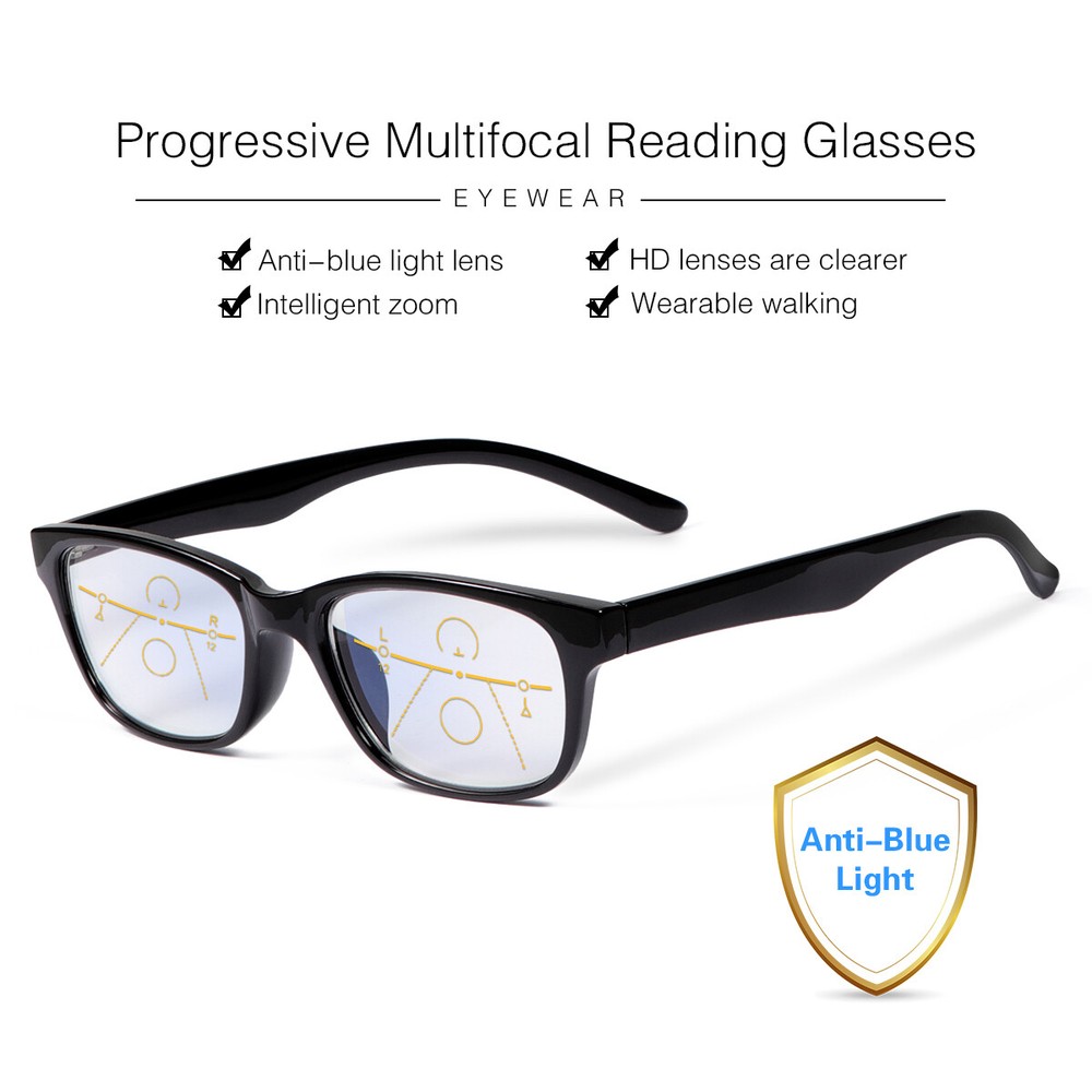 Reading Glasses Progressive Multifocus Blue Light Blocking Presbyopia Readers