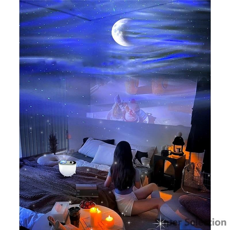 Ocean Wave Star Projector With Bluetooth Speaker, 31 Colors Galaxy Light, Remote