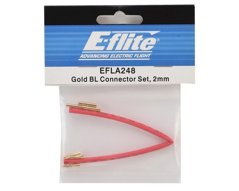 E-flite 2mm Gold Bullet Connector Set (3) [EFLA248]