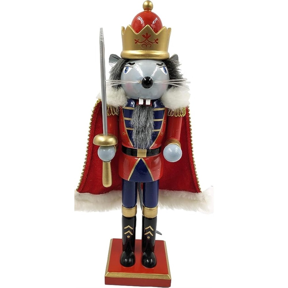 Santa's Workshop 14" Mouse King Nutcracker, RED