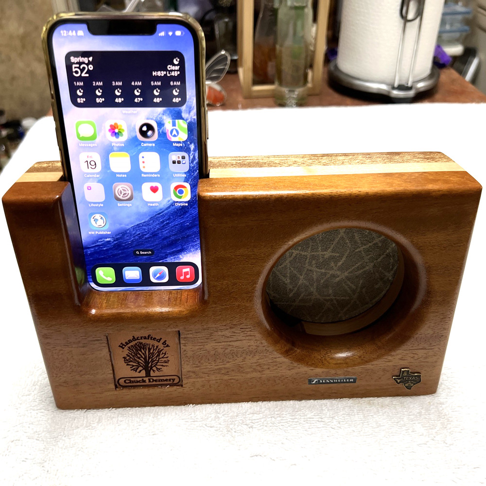Handmade Iphone Speaker Mahogany wood