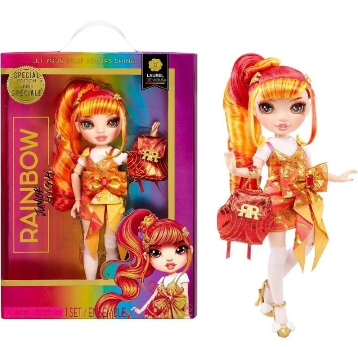 Rainbow High Junior Special Edition Laurel De’Vious - 9" Red and Orange...