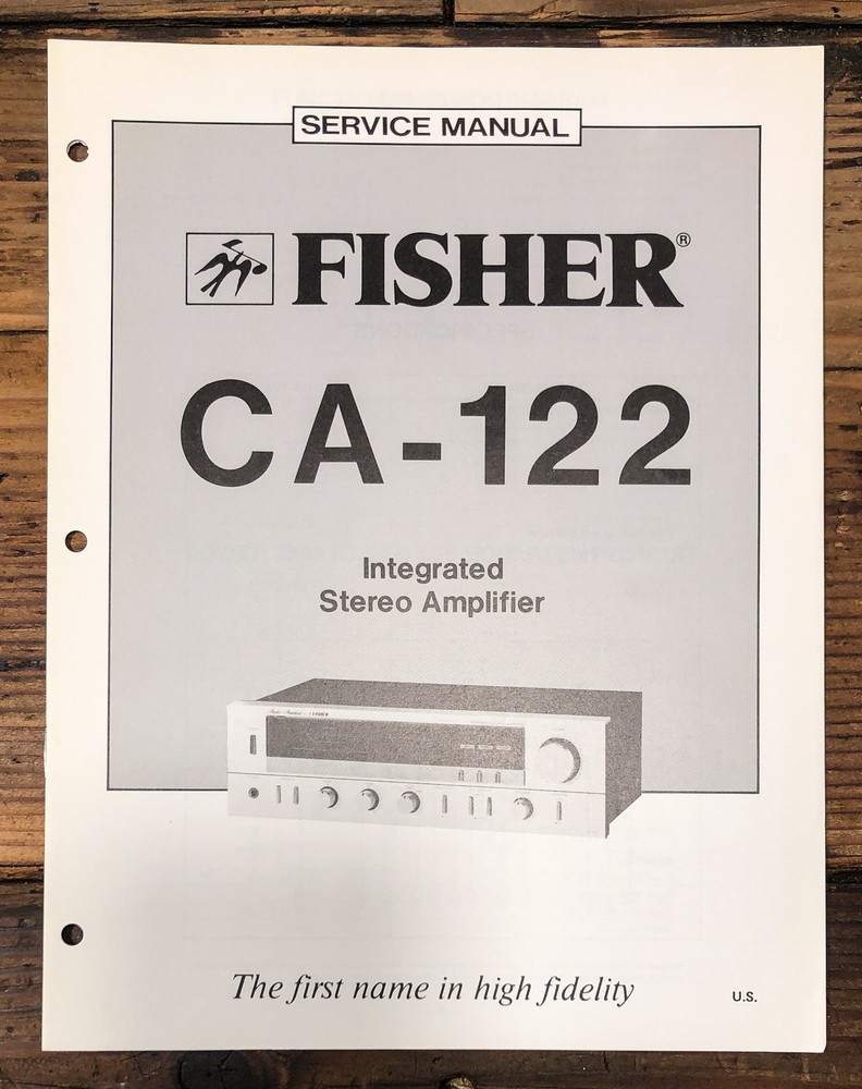 Fisher CA-122 Amplifier Service Manual *Original*