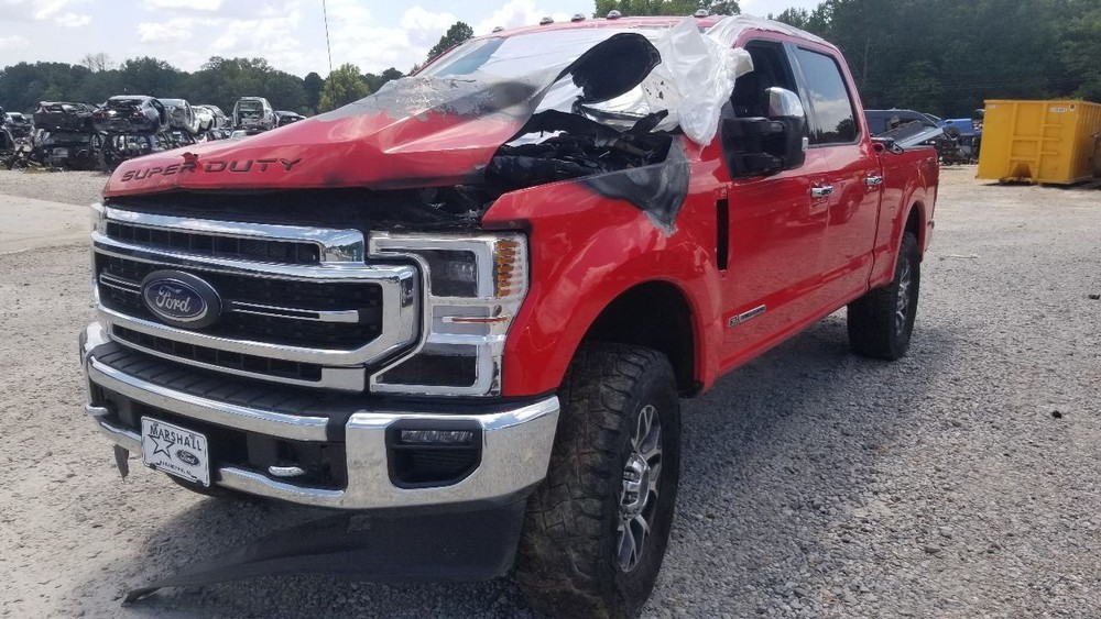 21 FORD F250 SUPER DUTY LARIAT TAILGATE RED CAMERA STEP REMOTE RELEASE
