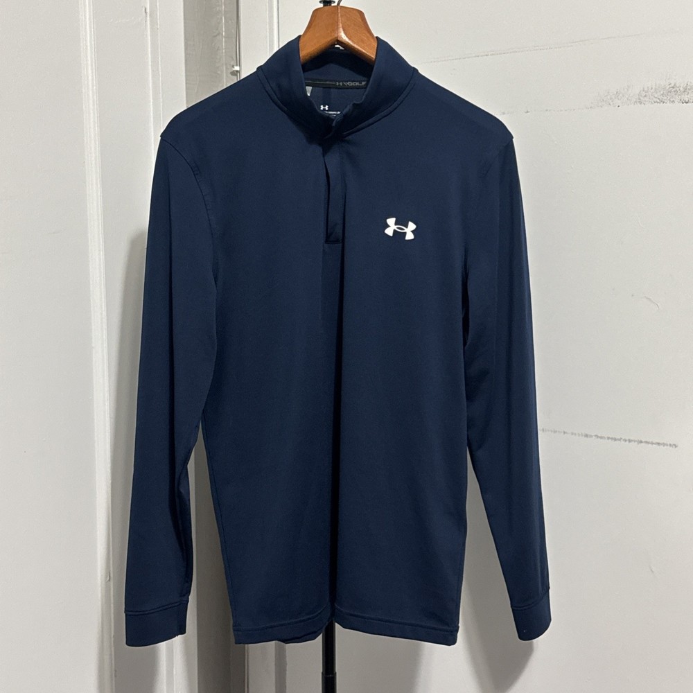 Under Armour Golf Mens Navy Blue 1/4 Zip Pullover small