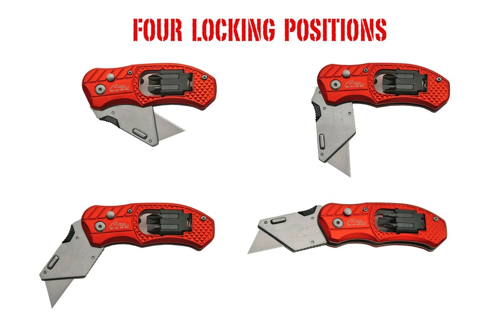 Button Lock Utility Razor Knife Box Cutter Screwdriver HVAC Sheetrock Multi Tool