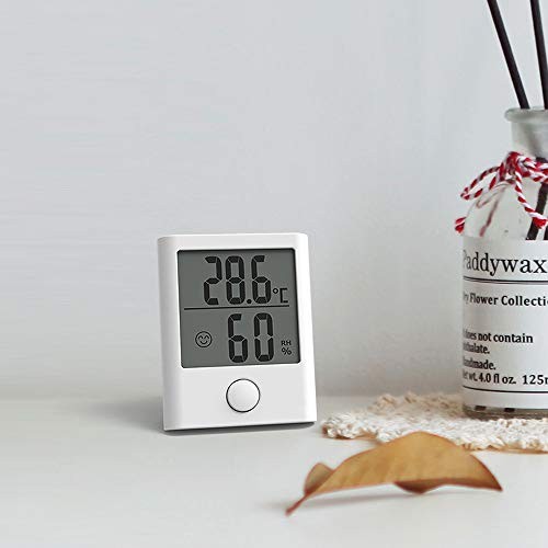 BALDR Digital Mini Hygrometer & Indoor Thermometer - 2 Pack, White x 2