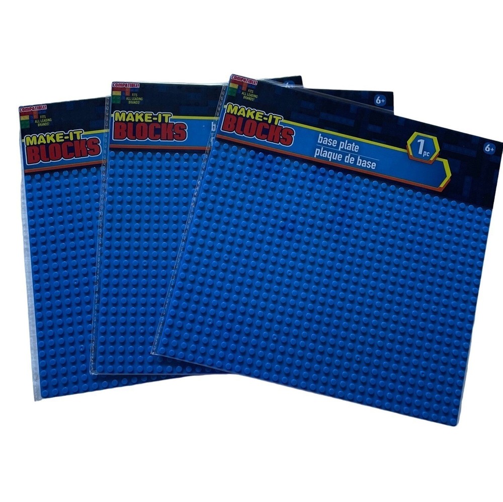 Construction Block Base Plates Set 2 Blue 32 x 32 Studs u Compatible Major Brand